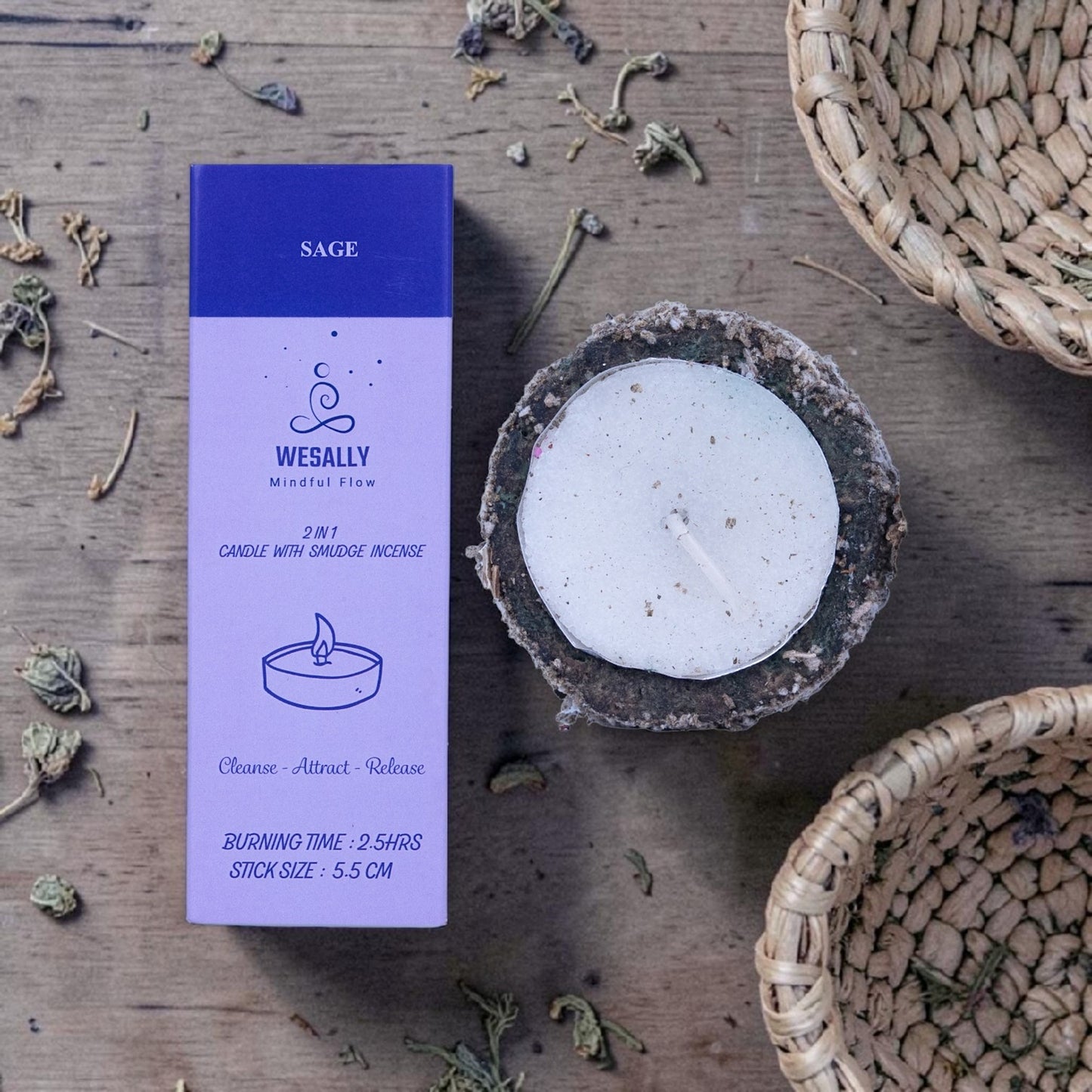 2 in 1 Incense Candles